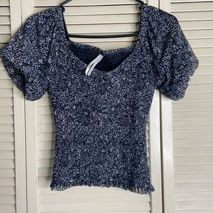 Let Me Be by Anthropologie off the shoulder top.